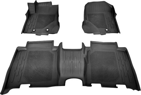 All-Weather TPE Automotive Floor Mats Fits Ford F-150 Super Crew 2015-2022: Premium Car Floor Mats Protection - 3D Anti-Slip Rubber Cargo Liners Mats in Saudi Arabia