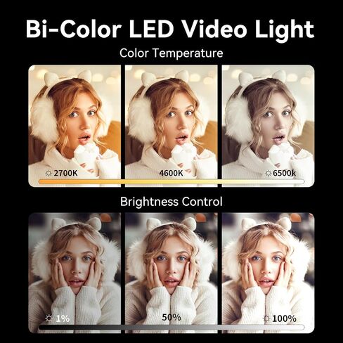 VIJIM 100W LED Video Light, Portable COB Continuous Output Lighting with Magnetic Wire Control, 5600K Daylight Output, Bowens Mount COB LED Continuous Light for Photography/Video/Shooting in Kuwait