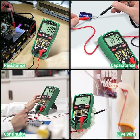Digital Multimeter Voltage Tester, 4000 Counts Smart Measurement Auto-Ranging Volt Meter, Non-Contact Tester Tools, Measures AC/DC Voltage, NCV, Capacitance, Resistance, Diode, Continuity & Live Wire in Saudi Arabia