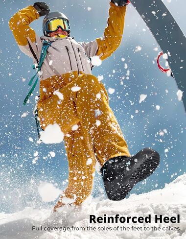 أحذية DEERFAMY للتزلج على الجليد للرجال، باللون الأسود in Kuwait