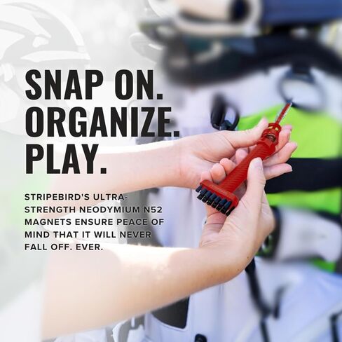 Magnetic Golf Club Brush Groove Cleaner - Detachable - Premium Nylon Bristles - Golf Bag Accessories - Golf Club Cleaner Brush - Golf Accessories - Golf Ball Cleaner - Golf Tool in Saudi Arabia