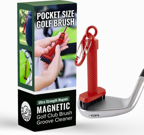 Magnetic Golf Club Brush Groove Cleaner - Detachable - Premium Nylon Bristles - Golf Bag Accessories - Golf Club Cleaner Brush - Golf Accessories - Golf Ball Cleaner - Golf Tool in Saudi Arabia