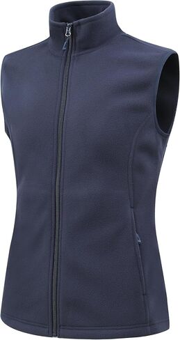 GIMECEN Womens Polar Soft Fleece Vest Classic Fit Sleeveless Jacket Cardigan Waistcoat With Zipper Pockets Full Zip Outerwear in Saudi Arabia