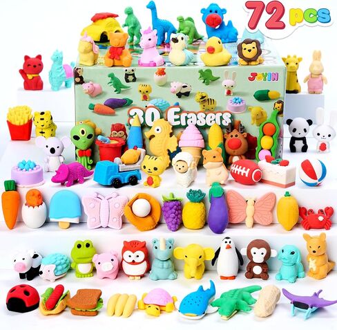 36 Pcs Animal 3D Erasers, Fun and Cute Mini Pencil Erasers for Kids, Puzzle Take Apart Eraser, Classroom Rewards, Party Favors, Desk Pets, Treasure Box, Birthday Gifts, Bulk Toys, Easter Egg Fillers in Saudi Arabia