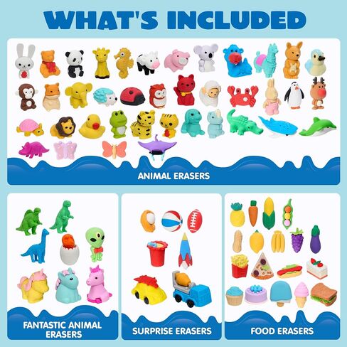 36 Pcs Animal 3D Erasers, Fun and Cute Mini Pencil Erasers for Kids, Puzzle Take Apart Eraser, Classroom Rewards, Party Favors, Desk Pets, Treasure Box, Birthday Gifts, Bulk Toys, Easter Egg Fillers in Saudi Arabia