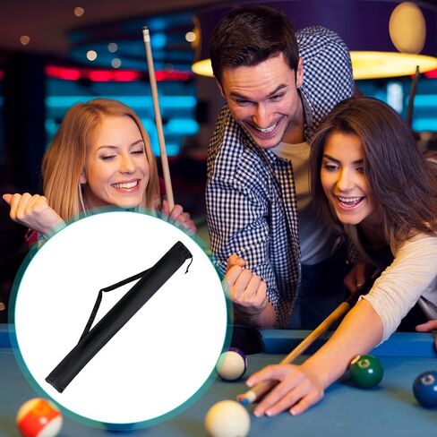 2PCS Billiard Pool Cue Stick Carrying Case Bag, Pool Stick Bag for Carrying the 1/2 Billiard Stick, Snooker Storage Carrying Bag, 35 Inches Long Black Pool Cue Carrying Case Bag in Saudi Arabia