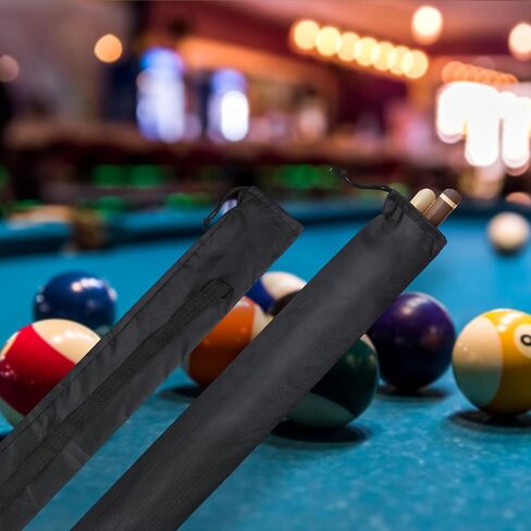 2PCS Billiard Pool Cue Stick Carrying Case Bag, Pool Stick Bag for Carrying the 1/2 Billiard Stick, Snooker Storage Carrying Bag, 35 Inches Long Black Pool Cue Carrying Case Bag in Saudi Arabia