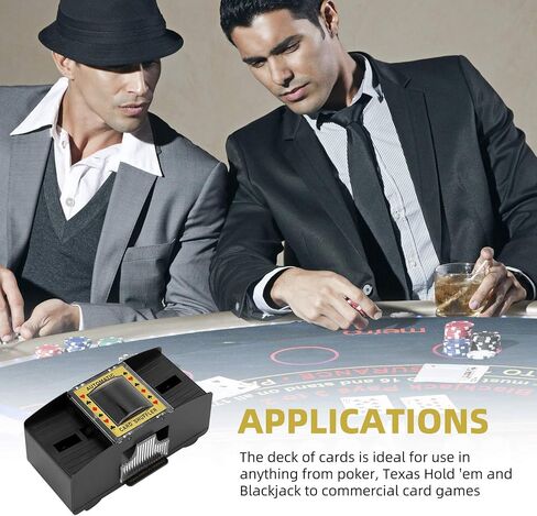 S SUNSBELL Automatic Card Shuffler Machine - Electronic Casino Poker Card Shuffling, Battery Operated -One/Two Deck Card Shuffle Sorter, Cards Playing Tool Accessories (1-2 Decks) in Saudi Arabia