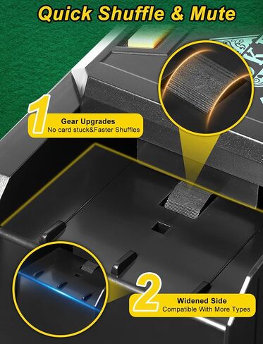S SUNSBELL Automatic Card Shuffler Machine - Electronic Casino Poker Card Shuffling, Battery Operated -One/Two Deck Card Shuffle Sorter, Cards Playing Tool Accessories (1-2 Decks) in Saudi Arabia