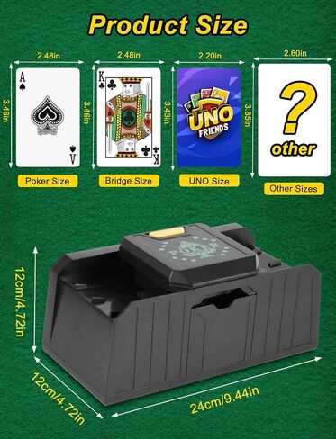 S SUNSBELL Automatic Card Shuffler Machine - Electronic Casino Poker Card Shuffling, Battery Operated -One/Two Deck Card Shuffle Sorter, Cards Playing Tool Accessories (1-2 Decks) in Saudi Arabia