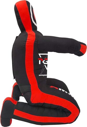 MMA Brazilian JIU Jitsu Wrestling Dummy for Grappling Submission Mixed Martial Arts MMA Training Punching Throwing Boxing Bag Karate Judo Self Defense Sitting Position UNFILLED (Black Red, 70") in Saudi Arabia