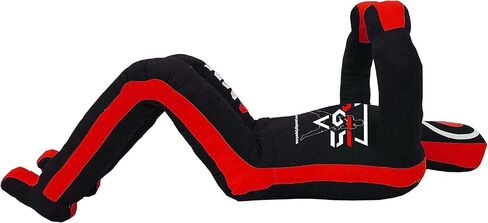MMA Brazilian JIU Jitsu Wrestling Dummy for Grappling Submission Mixed Martial Arts MMA Training Punching Throwing Boxing Bag Karate Judo Self Defense Sitting Position UNFILLED (Black Red, 70") in Saudi Arabia