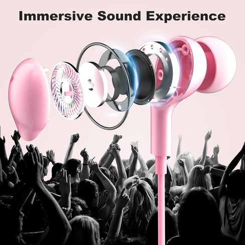 USB C Headphones Wired Earphones for Samsung Galaxy S24/S23/S22/S21 Ultra for iPhone 15 Pro Wired Earbuds with Mic Volume Control Stereo Noise Cancelling Type C Earbuds for Pixel 8/Oneplus 12, Black in Kuwait
