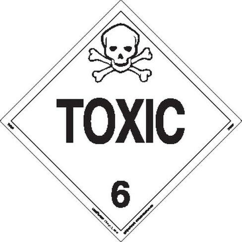 Labelmaster Z-PL27 Toxic Hazmat Placard, Worded, Tagboard (Pack of 25) in Saudi Arabia