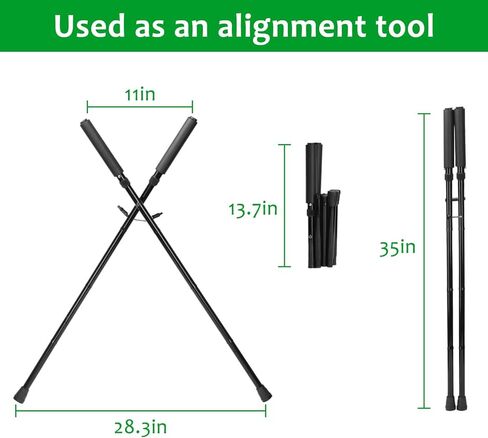 مرفق حامل حقيبة جولف بأرجل قابلة للطي من WEIGUZC | حامل محمول خفيف الوزن لحقائب الجولف للرجال | منع سقوط حقيبة العربة وتلف النادي in Kuwait