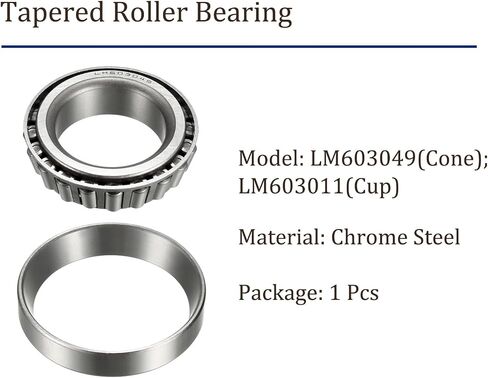 قطعة واحدة LM501349/LM501310 محمل أسطواني مدبب - [1.625 بوصة × 2.891 بوصة × 0.77 بوصة] مخروط محمل فولاذي من الكروم ومجموعة أكواب لاستخدام نظام الناقل in Kuwait
