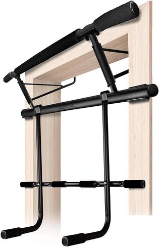 Doorway Pullup Bar Dip Bars Station - Minimal Space, EASY STORAGE, Power Tower Dip Station and Pull-up Bar for Doorway, Collapsible Dip Station, No Door Damage, High Weight Capacity, 2024 Upgraded Bodyweight Workout Station in Saudi Arabia