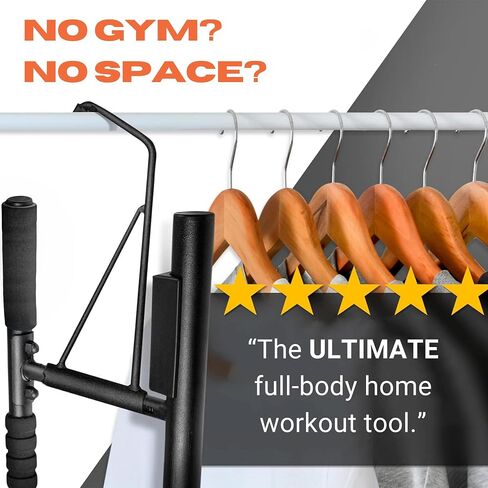Doorway Pullup Bar Dip Bars Station - Minimal Space, EASY STORAGE, Power Tower Dip Station and Pull-up Bar for Doorway, Collapsible Dip Station, No Door Damage, High Weight Capacity, 2024 Upgraded Bodyweight Workout Station in Saudi Arabia