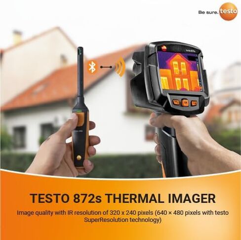 Testo 865s Thermal Imager – Thermal Images with 160 x 120 px Resolution – Automatic Hot and Cold Spot Detection – Outdoor Infrared Camera for Construction and Maintenance in Saudi Arabia