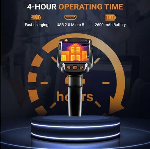 Testo 865s Thermal Imager – Thermal Images with 160 x 120 px Resolution – Automatic Hot and Cold Spot Detection – Outdoor Infrared Camera for Construction and Maintenance in Saudi Arabia