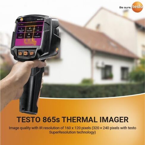 Testo 865s Thermal Imager – Thermal Images with 160 x 120 px Resolution – Automatic Hot and Cold Spot Detection – Outdoor Infrared Camera for Construction and Maintenance in Saudi Arabia