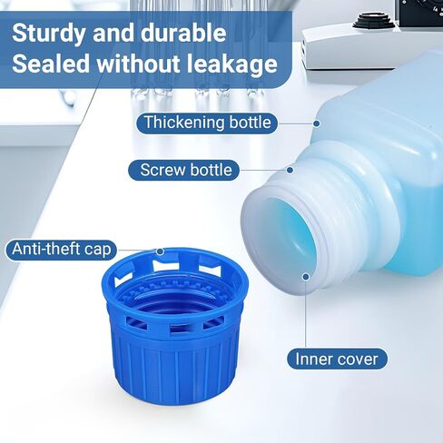 Plastic Narrow Mouth Lab Reagent Bottles, HDPE Square Sample Storage Container, Chemical Container Bottle with Inner Cover, Empty Pill Bottles (Translucence, 2 OZ/60ml) in Saudi Arabia
