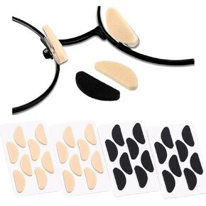 Glasses Nose Pads Adjustable Eyeglass Nose Pads Foam Nose Pads for Glasses Non Slip Eye Glasses Nose Pads for Plastic Frame (16pairs,Skin/1.5mm)