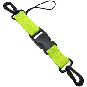 Scuba Choice Scuba Diving Lanyard with Dual Clips and Quick Release Buckle, Yellow