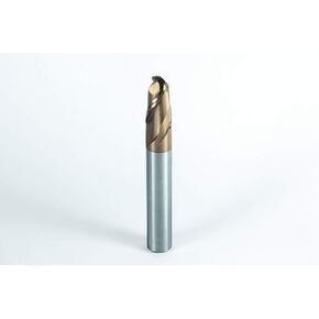 Carbide Ball Nose End Mill for CNC Machine Milling Tools, for Alloy Steels/Hardened Metals - 2 Flute - 55HRC TiAlN Coated (5Pcs, 1/32)