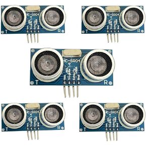 FainWan 5pcs HC-SR04 Ultrasonic Sensor Module Distance Measuring Sensor Module for Ar-duino UNO MEGA2560 Nano