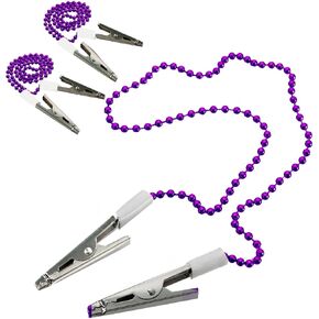 Dental Bib Holder Clips Flexible, Lanyard Neck Strap Napkin Ball Chain Clips Blue Sterilizable (Pack of 3), Easy to Use and Portable, 18.9 Inches Length, Blue in Saudi Arabia