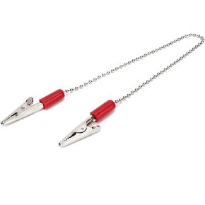 10 Pcs Dental Bib Clips, Clamp Holders for Dental Bibs or Napkins, Napkin Clip, Bib Holder, Napkin Holder with Flexible Steel Ball Chain(Red)