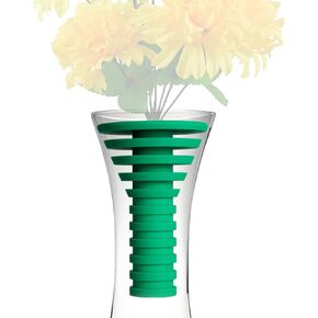 Cemetery Vase Rubber Inserts, Fixed Flowers, Outdoor Flower Silicone Rubber Support, Alternative Flower Foam polystyrene Foam Cone, Cemetery Decoration, Flower plugin(Green)