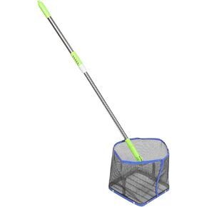 POPETPOP Retractable Square Pong Ball Picker Net,Portable Table Tennis Ball Pickup Net, Table Tennis Collector with Spring Net for Table Tennis Robots, Serve or Multi-Ball Training,Blue