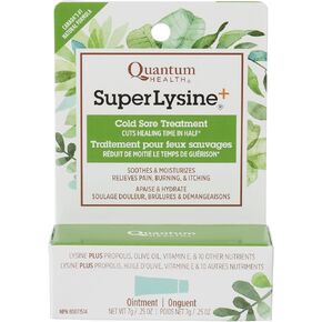 Quantum SuperLysine+ Cold Sore Treatment Ointment|Relieves Pain, Burning, and Itching|Cuts Healing Time in Half|0.25 Ounce