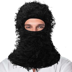 Distressed Balaclava Ski Mask Knitted Full Face Shiesty Mask Winter Windproof Keep Warmth for Men Women