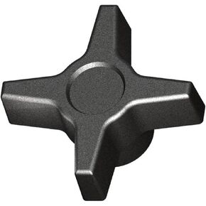 Innovative Components AN4C-4P7B-21 2.50" 4 Prong knob blind 1/4-20 steel zinc insert black pp (Pack of 10)