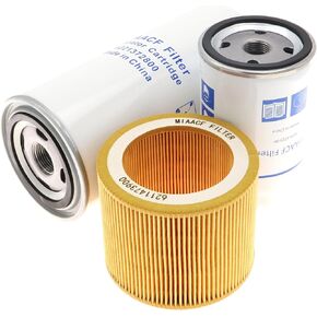 Filter Kit 6221372800 Air/Oil Separator+6211472500 Oil Filter+6211473900 Air Filter Compatible with Air Compressor Compression Equipment Accessories 62213772850 6211472600 6211473950
