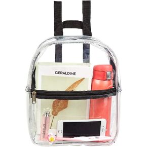 حقيبة ظهر شفافة صغيرة لمناسبات الاستاد، حقيبة استاد شفافة مع جيب أمامي للحفلات الموسيقية والمناسبات الرياضية والسفر والعمل in Kuwait
