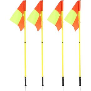 Soccer Corner Flags, Set of 4 1.5m Portable Soccer Poles & Football Field Corner Flags with Storage Bag, Windproof Soccer Flags Soccer Poles Soccer Equipment for Training