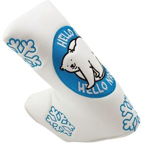 Golf Club Putter Cover Magnetic Blade Putter Headcover - White Polar bear Golf Putter Covers