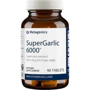 Metagenics SuperGarlic 6000 - Super Concentrated 6000 mcg Allicin - Supports Heart Health & Immune System* - Allicin Garlic Supplement - Non-GMO & Vegetarian - 90 Tablets