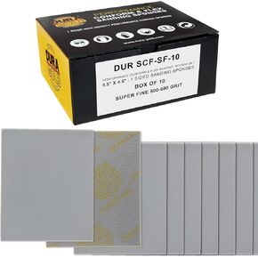 Dura-Gold Double-Sided Sanding Sponge Grit Variety Pack, Box of 20, Grits 180, 240, 320, 400, 800-4.7" x 3.9" Wet or Dry Flexible Softback Sandpaper Sponges, Hand Sanding Block Pad, Wood Metal Paint