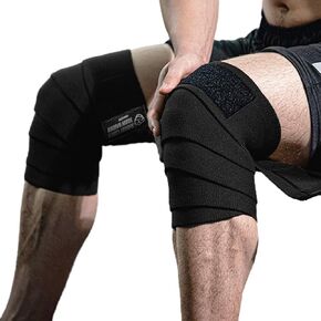 TAVIEW Knee Wraps (1 Pair), Knee Support for Squats, Weightlifting, Powerlifting, Leg Press, and Cross Training - Flexible 72 inch for Men & Women