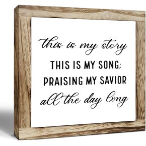 Rustic Wood Sign, This is My Story Sign, Wooden Plaques Sign Table Decor, Small Wooden Box Sign, Living Room Decor, Bedroom Decor, Farmhouse Desk Sign, Decorative Sign for Home Office Decor