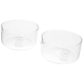 Flat Bottom Lab Dishes 500ML Multi-Function Transparent with Spout and Heavy Rim Durable Borosilicate Glass Crystallizing Dishes Science Classrooms