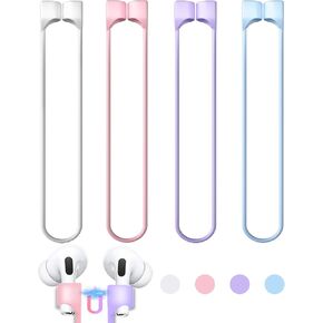 أشرطة مغناطيسية قوية للغاية مضادة للفقد لأجهزة AirPods، حبل رياضي من السيليكون الناعم الملون متوافق مع Airpods 1st 2nd 3rd Generation Pro 3 2 1، حبل حبل للرقبة - أسود in Kuwait