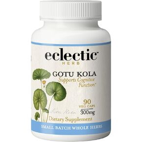 Eclectic Institute Non-GMO Gotu Kola | Circulatory, and Cognitive Support | 90 CT (300 mg)