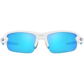 نظارات شمسية مربعة من Oakley Youth OJ9008 Flak XXS، أزرق أساسي غير لامع/ياقوت بريزم، 58 مم