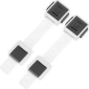 4 Pack Multi-Use Cabinet Locks for Babies - Child Proof Cabinet Latches - Baby Proofing Safety Straps for Fridge, Drawers, Dishwasher, Toilet, Cupboard, Oven, Trash Can, Adhesive No Drilling